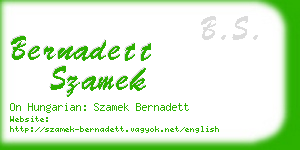 bernadett szamek business card